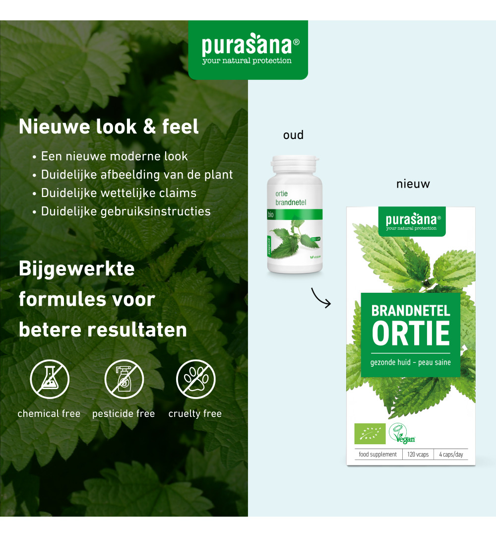 Purasana Brandnetel/Ortie Vegan Bio (120 vega capsules)