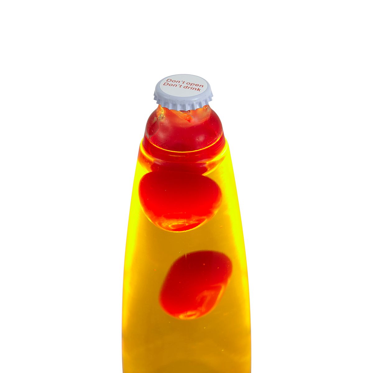 Lavalamp geel met rode wax incl. LED - Molten Lava