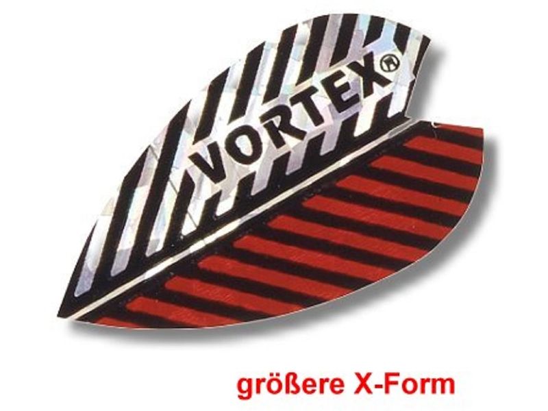 Karella Flights Vortex X 3- rot-silber , 3 Stück Dartflights