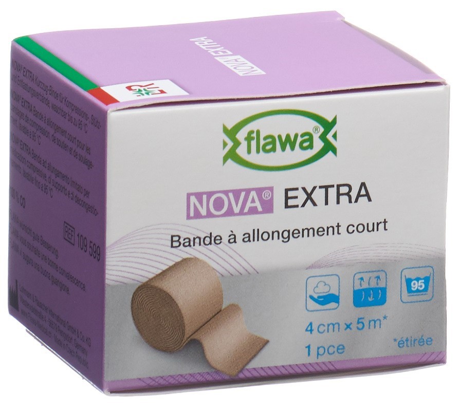 FLAWA Kurzzugbinde 4cmx5m hautfarbig 1 Stk