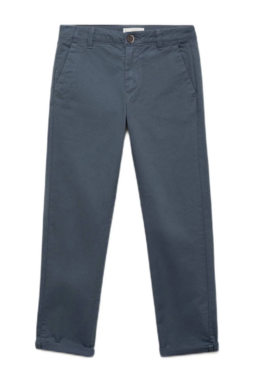 Mango Kids straight casual broek middenblauw