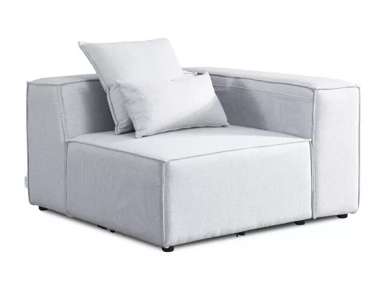 Home Deluxe Canapé VERONA Gris clair Canapé d'angle droit