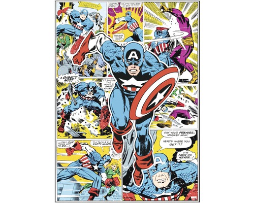 Canvas schilderij Marvel Captain America Hero 50x70 cm