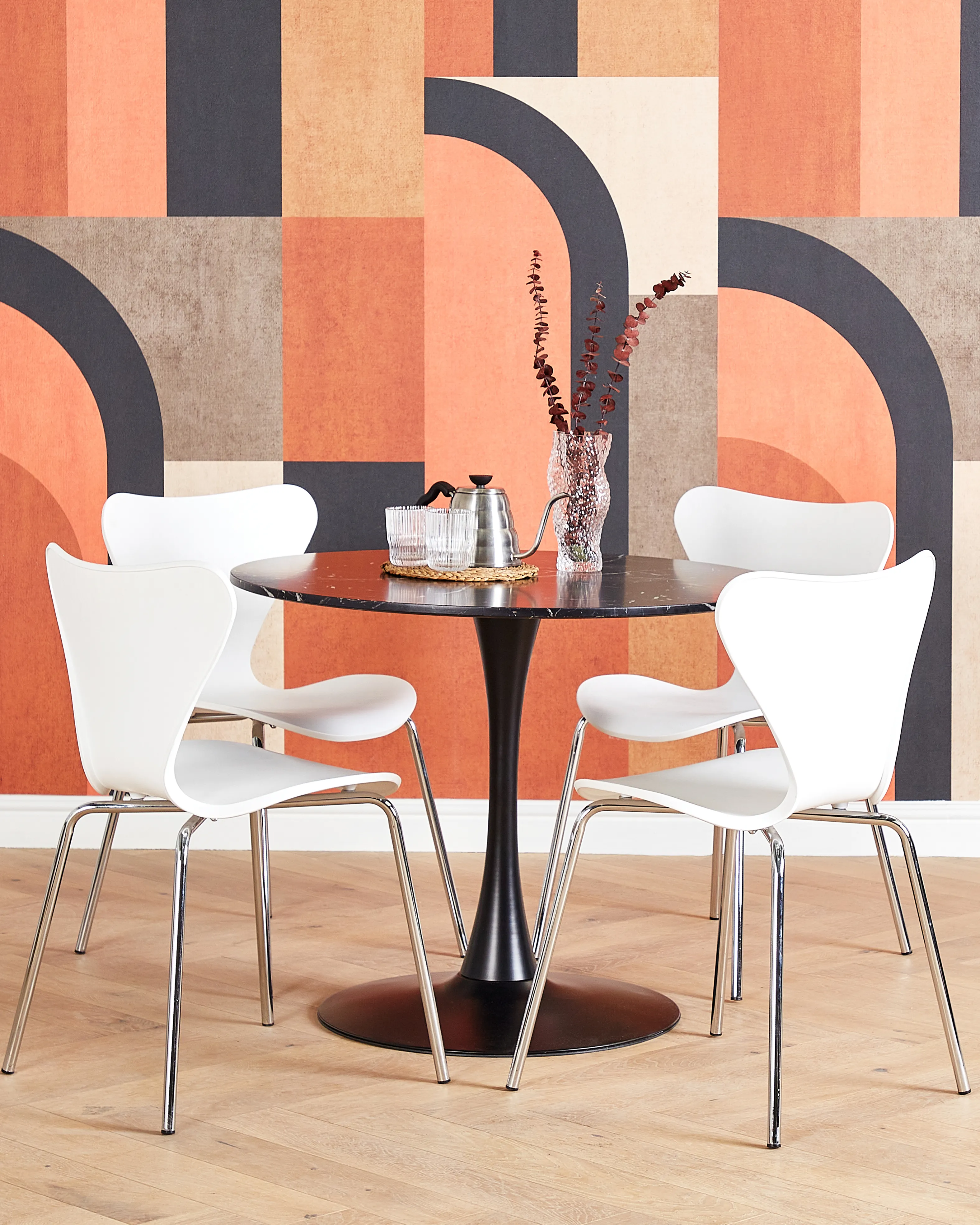 Eettafel BOCA Zwart marmer 90 cm 90 cm
