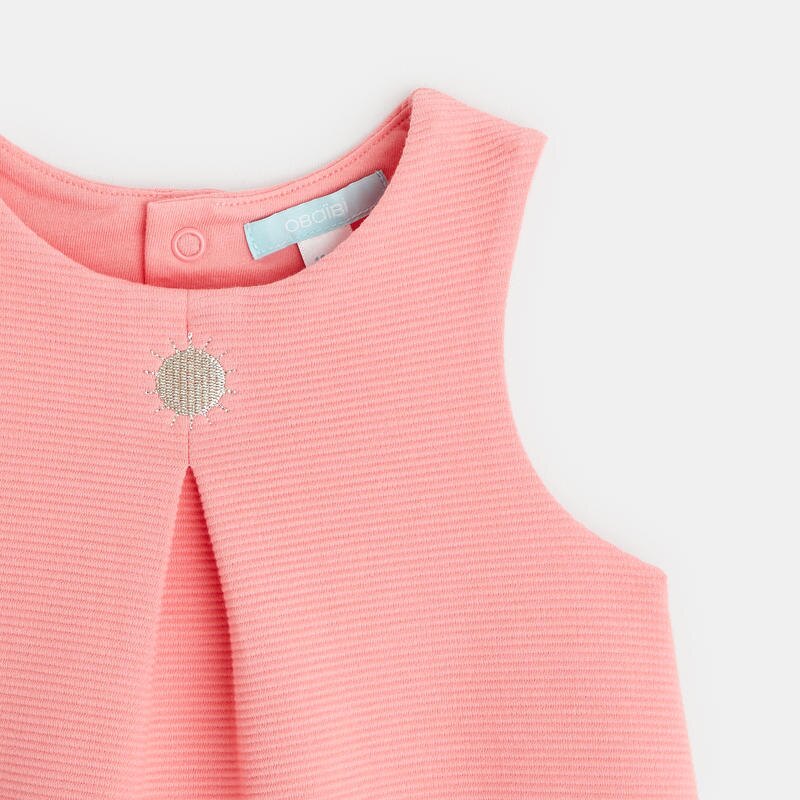 Robe trapèze sans manches rose bébé fille Rose