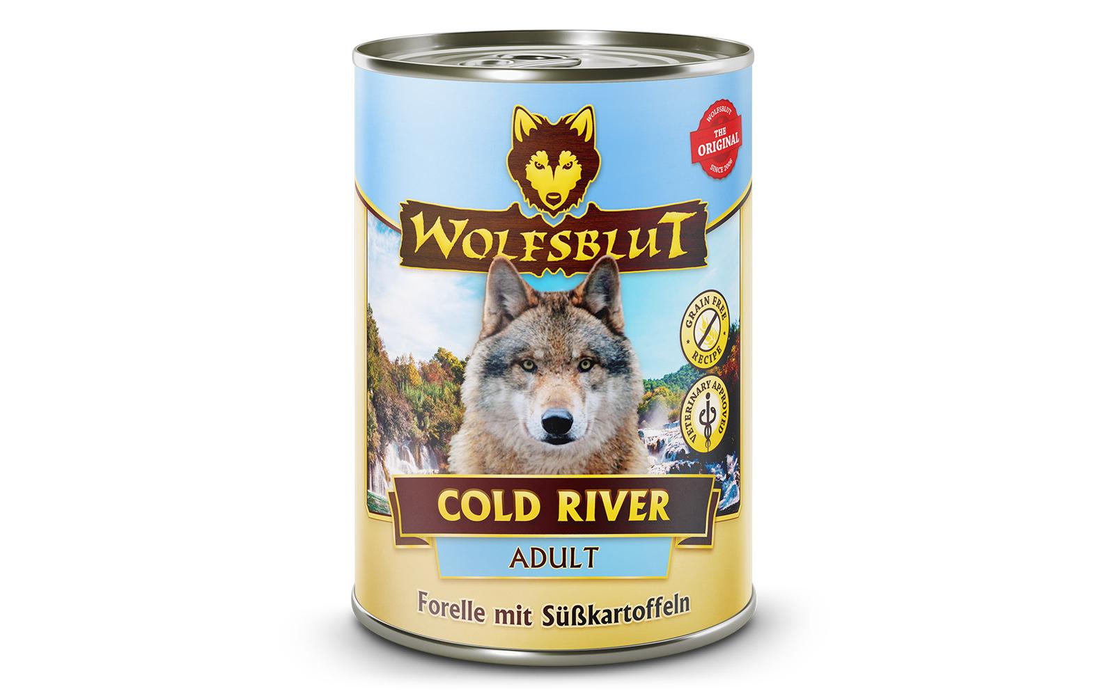 Nassfutter Dog Cold River, 395 gAlleinfuttermittel für ausgewachsene Hunde