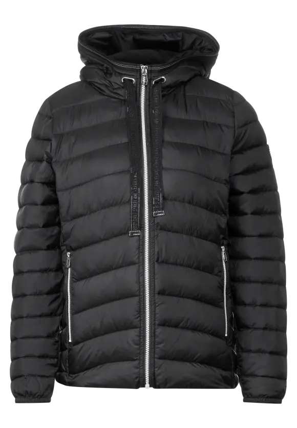 Kurze Steppjacke - Black