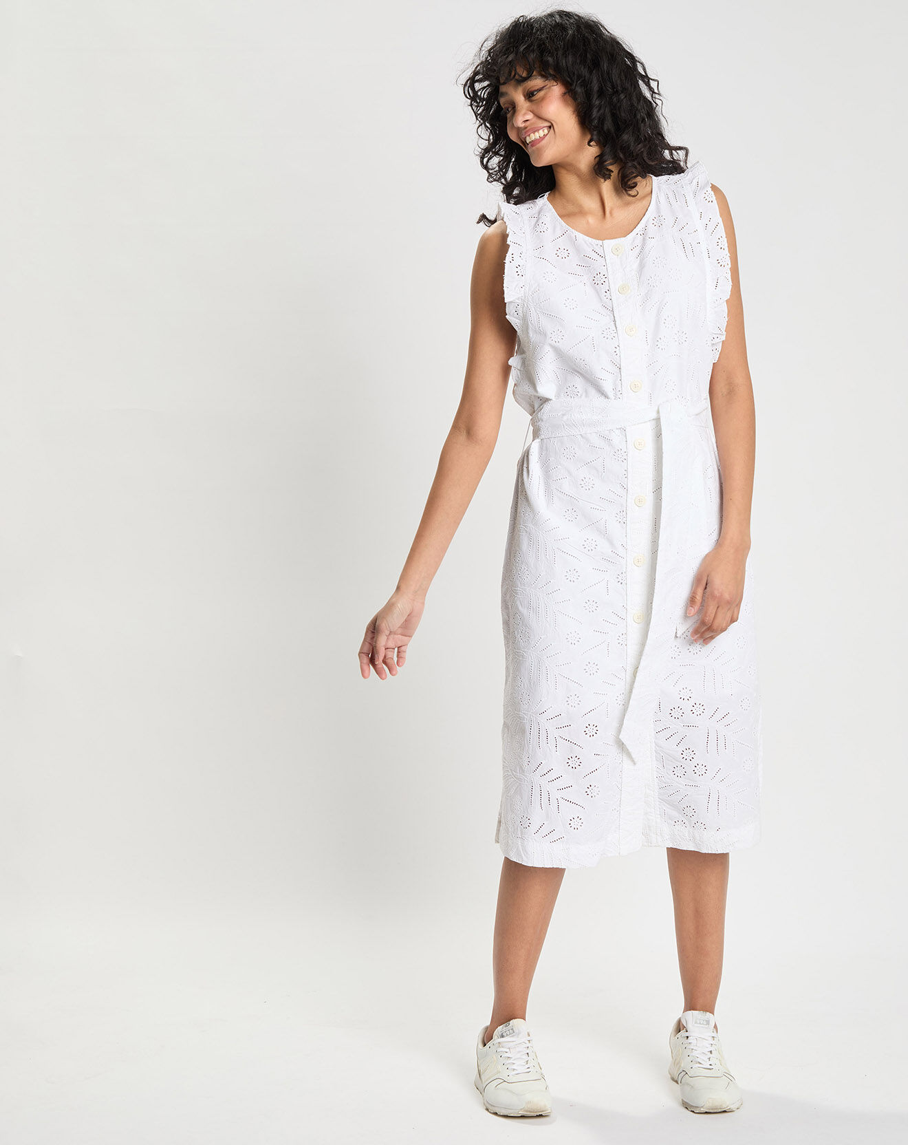 Tommy Hilfiger Robe Broderie Anglaise blanche