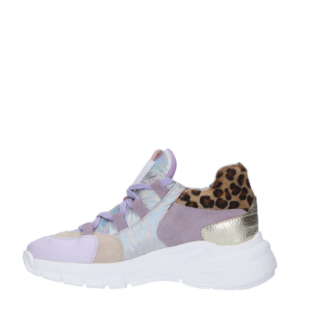 Clic! leren sneakers lila