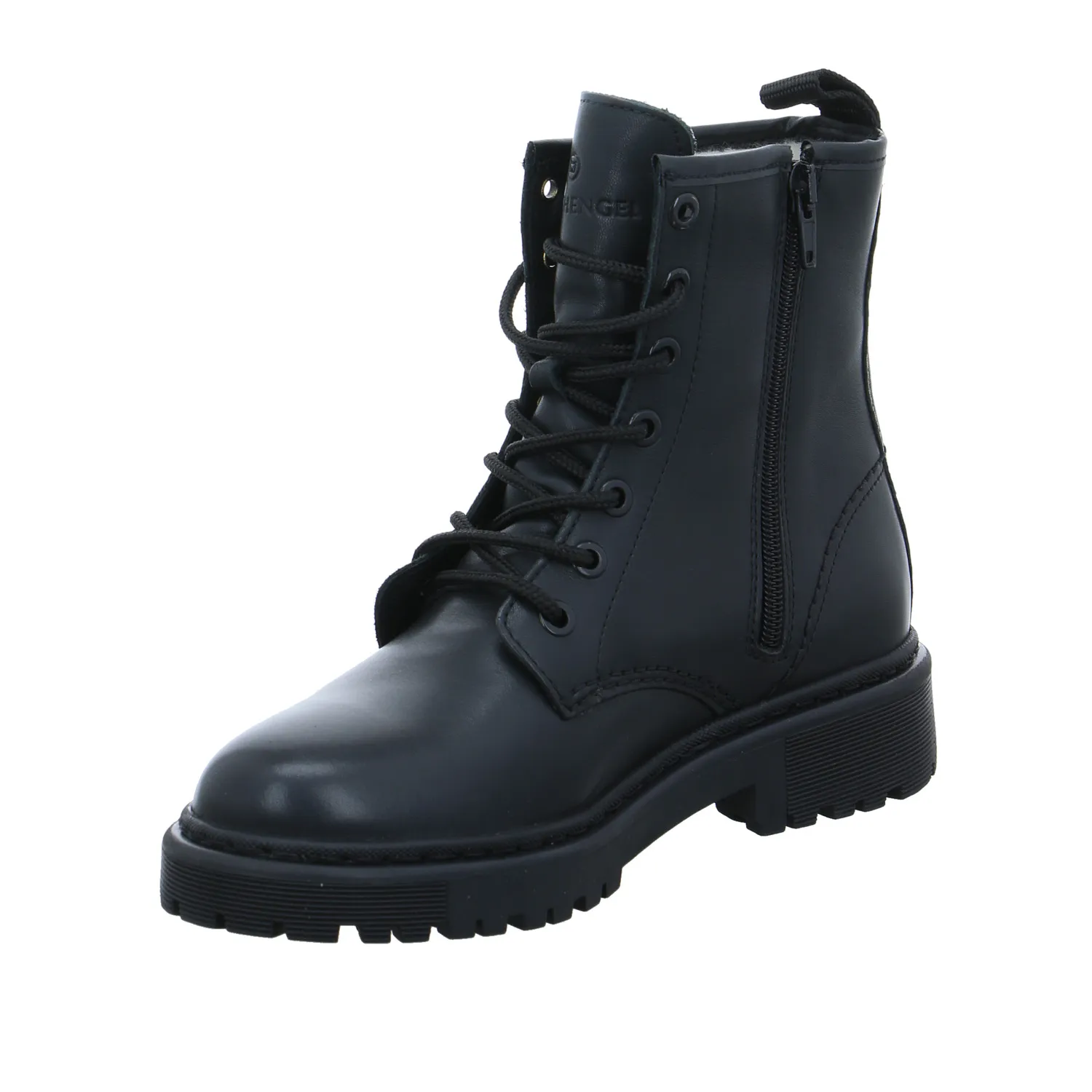 SCHUHENGEL Boot Schwarz Leder  mit Wollfutter