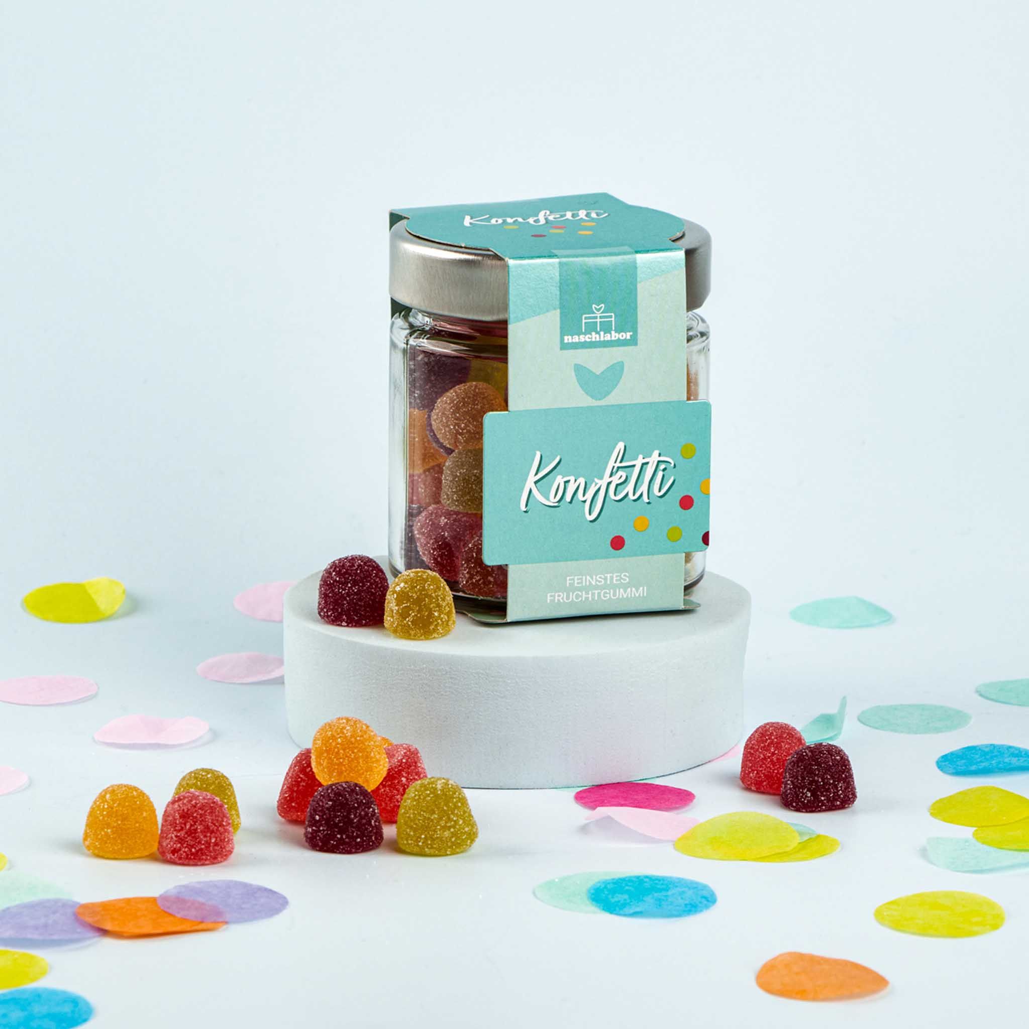 naschlabor 8 Gläser Fruchtgummi Konfetti Groß-Verpackung