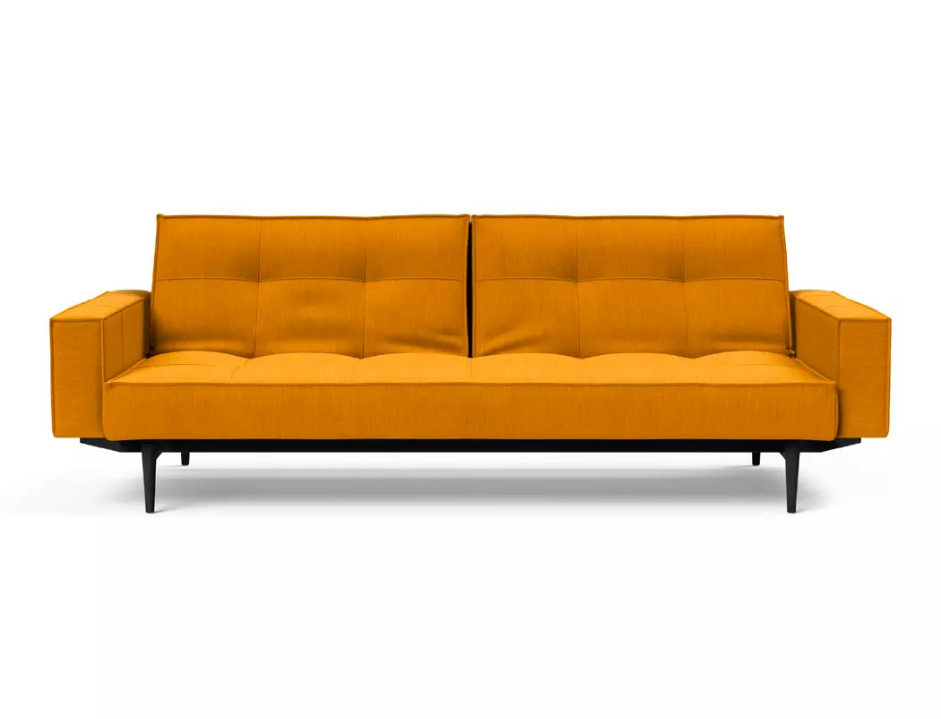 Schlafsofa mit Armlehnen Splitback Styletto schwarz