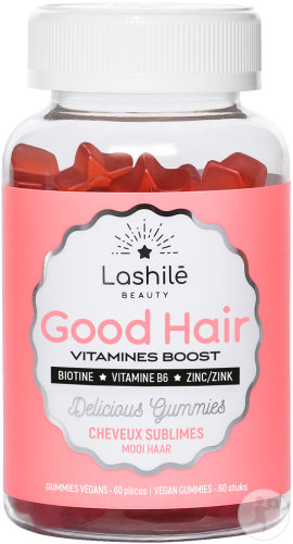 Lashilé Good Hair Vitamines Boost Cheveux Sublimes Complément Alimentaire Végan 60 Gummies