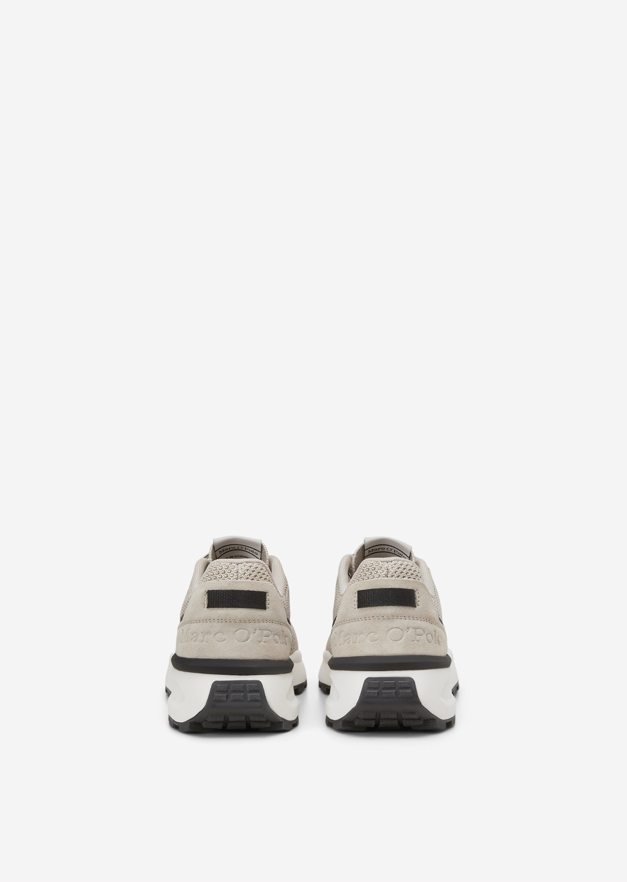 Sneaker aus Jacquard-Knit und Veloursleder