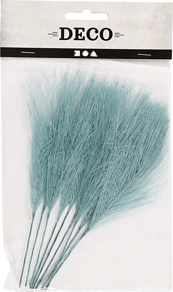 Kunstige Fjer - L 15 CM - B 8 CM - Turkis - 10 Stk