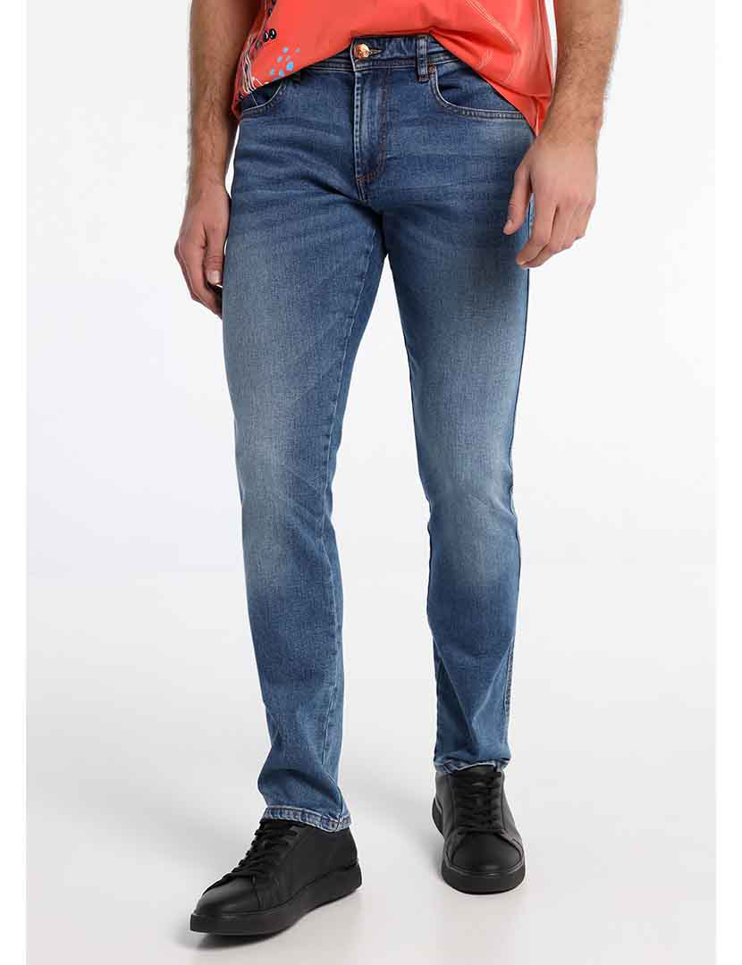 Men's Regular Fit Denim Trousers Blue