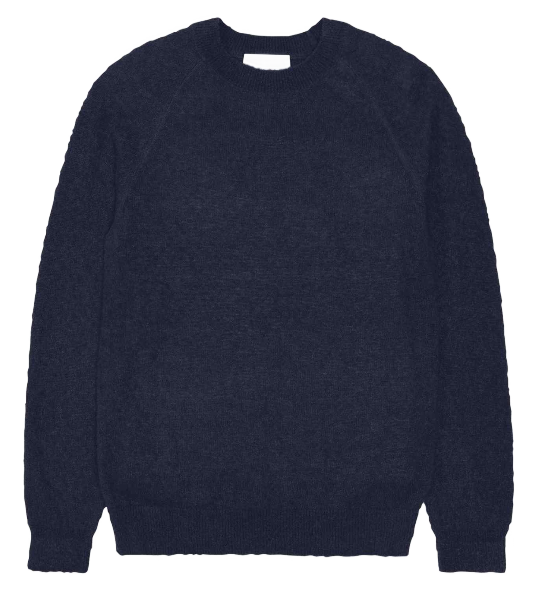 Pull col rond en laine mélangée | Bleu