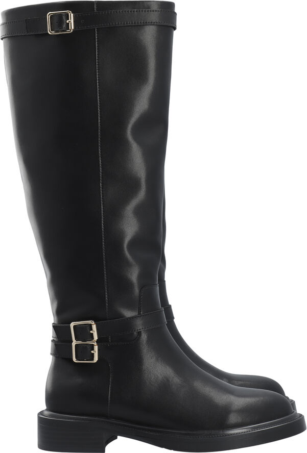 Bianco BIAPALOMA Knee High Boot Smooth Leather Black