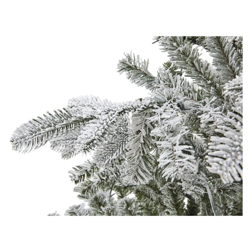 Naturtro juletre med kunstsnø og LED-belysning 230 cm