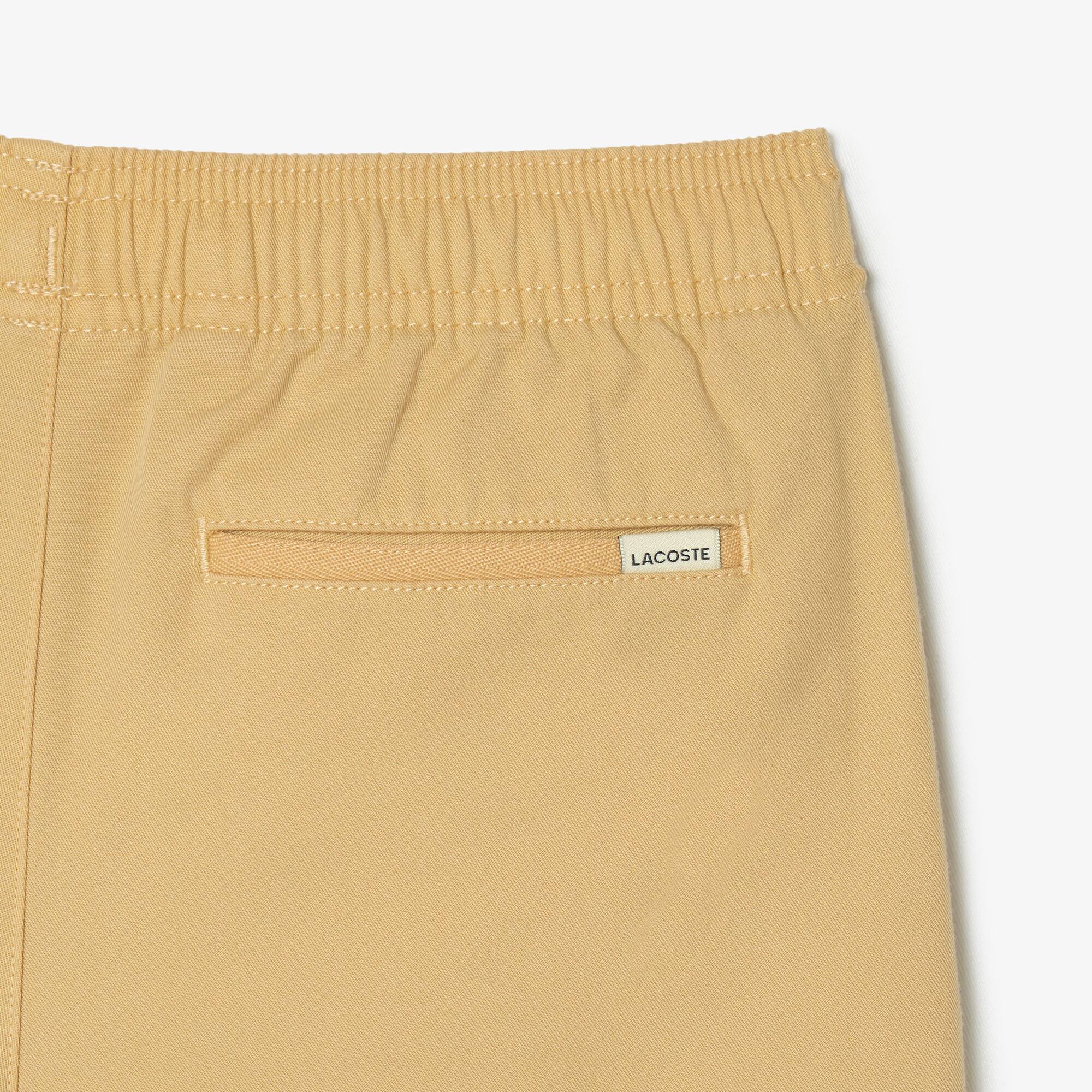 Jungen LACOSTE Bermudas aus leichter Baumwoll-Gabardine Hosen - Beige - Lacoste - Jungen