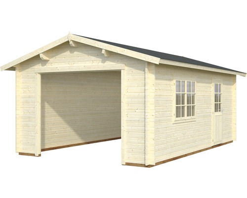 Enkele garage Palmako Roger 19,0 m² zonder deur 426 x 598 cm natuurlijk