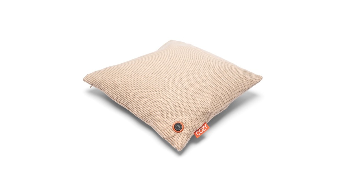 CozyUna Knitted 45 x 45 cm draadloos warmtekussen  (Lichtbeige, Powerbank 5000 mAh)
