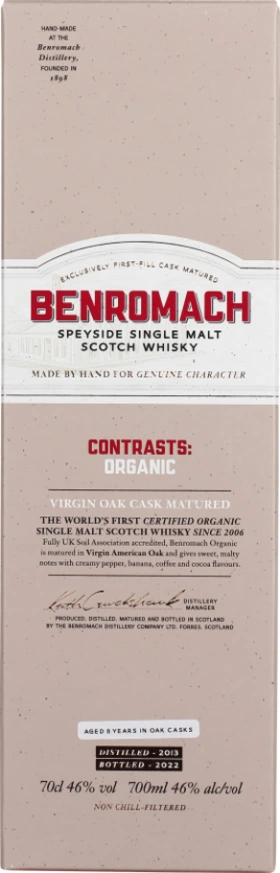 BENROMACH ORGANIC 2013 70CL