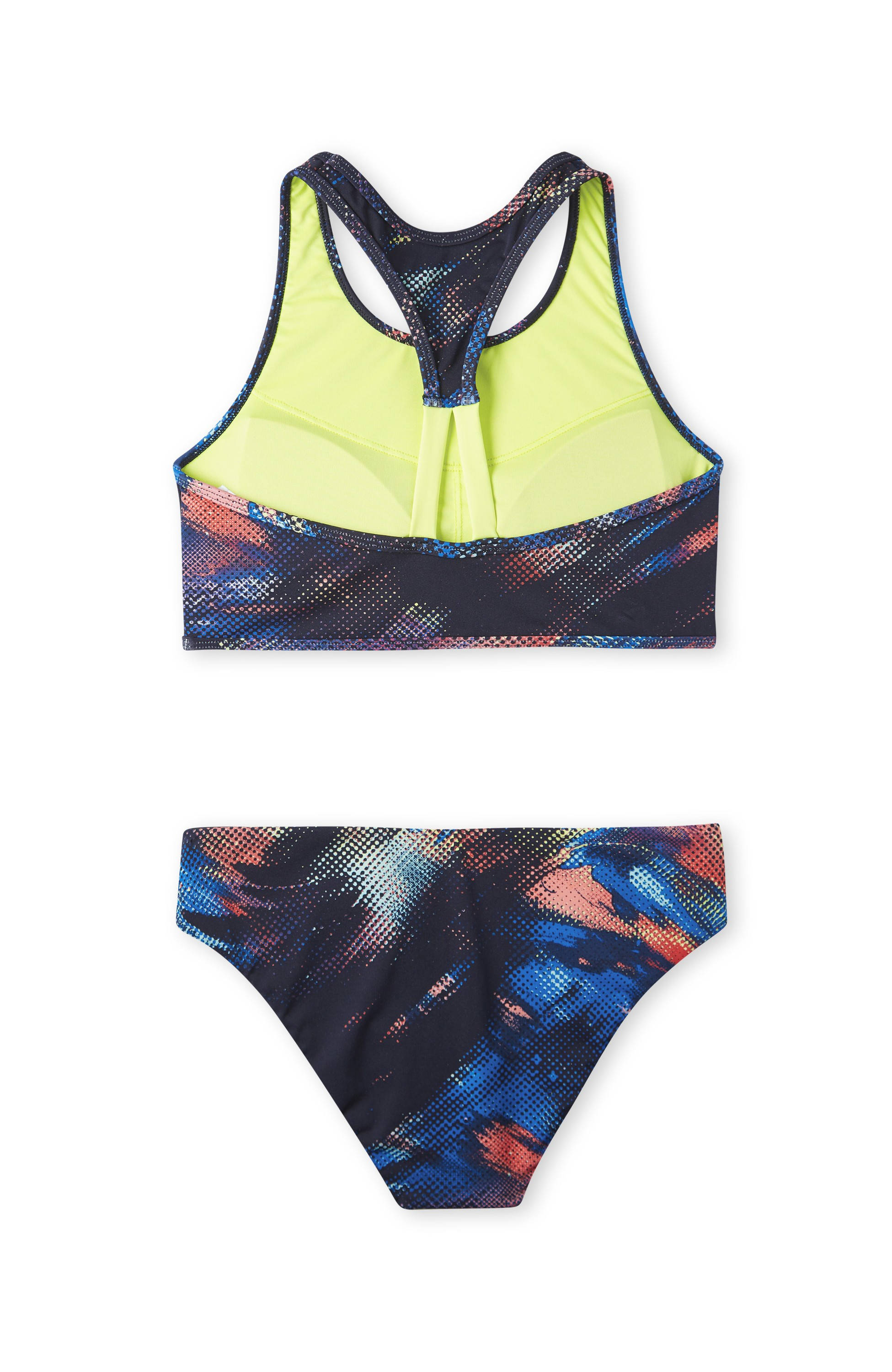 O'Neill crop bikini Active blauw/limegroen