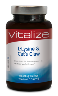 Vitalize L-Lysine en Cats Claw Tabletten 90CP