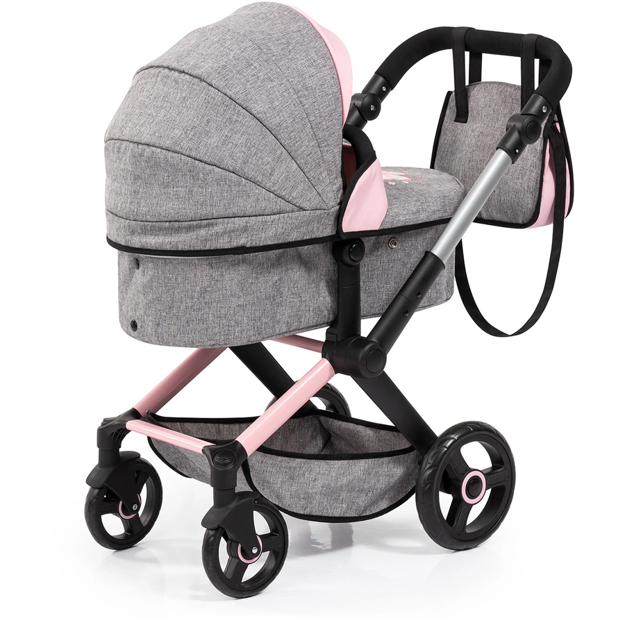 bayer Design Kombi-Puppenwagen Xeo GrauRosa