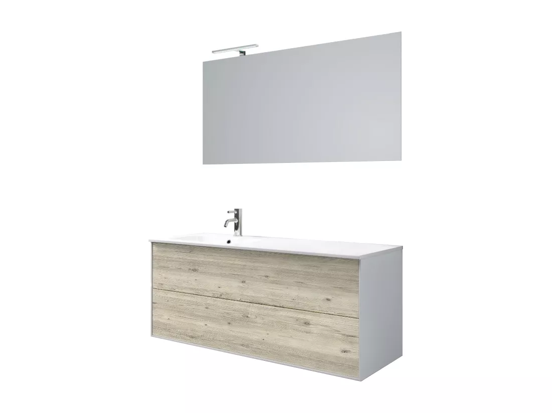 Ensemble de salle de bain vasque SX 4 pièces IGEA pin arctique