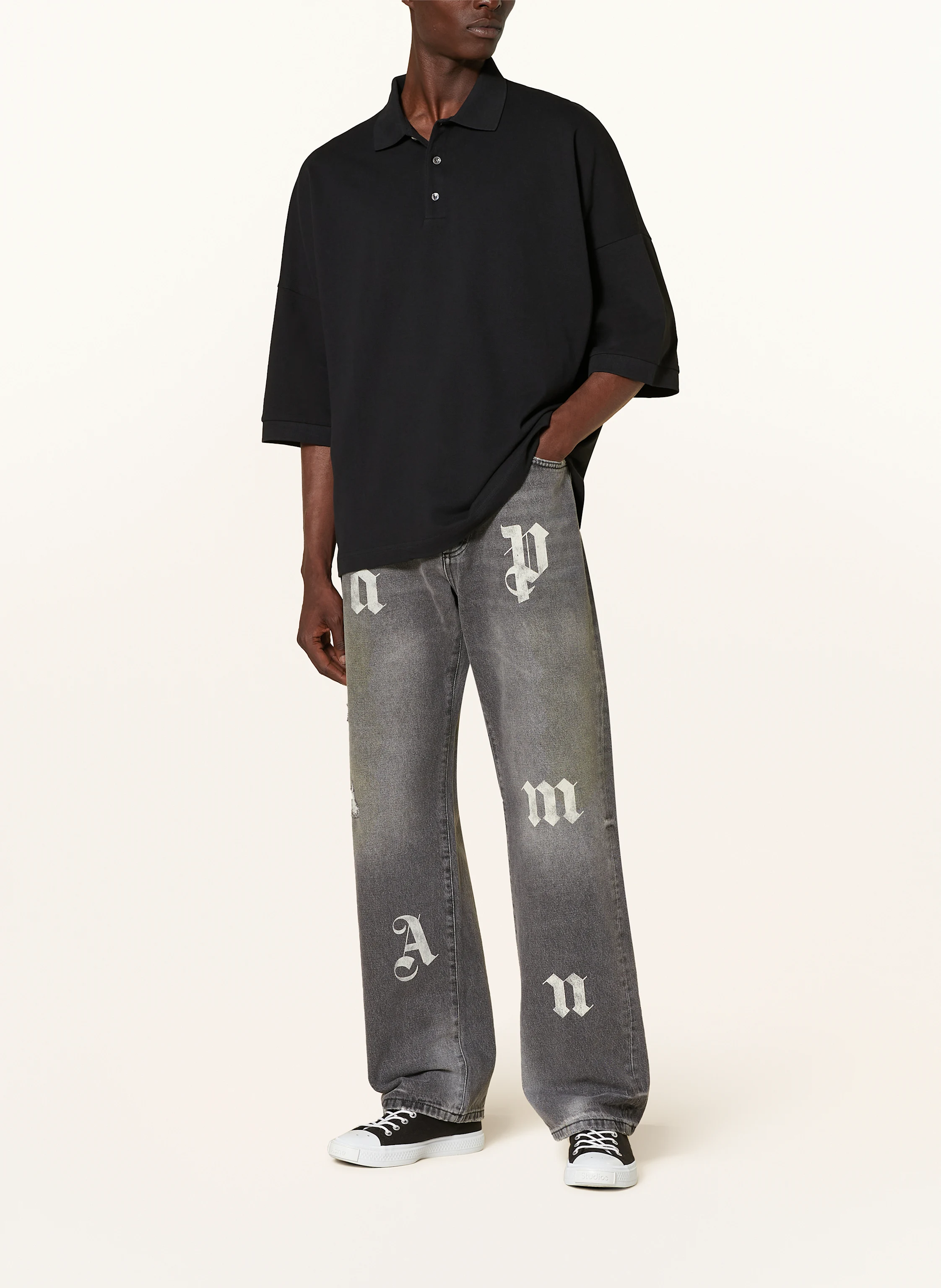 Palm Angels Oversized-Poloshirt aus Piqué