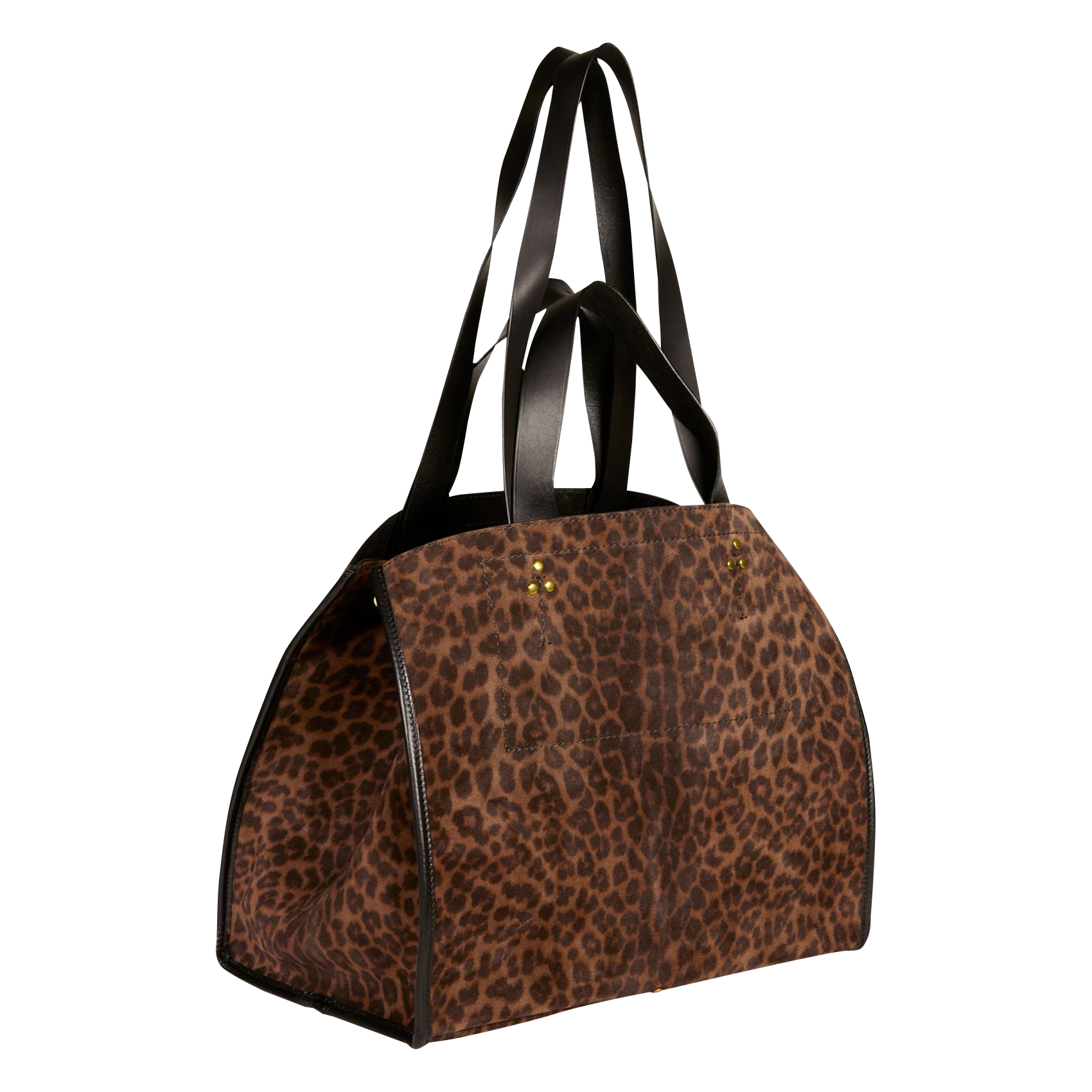 LÉON M - Sac cabas en cuir velours | Marron