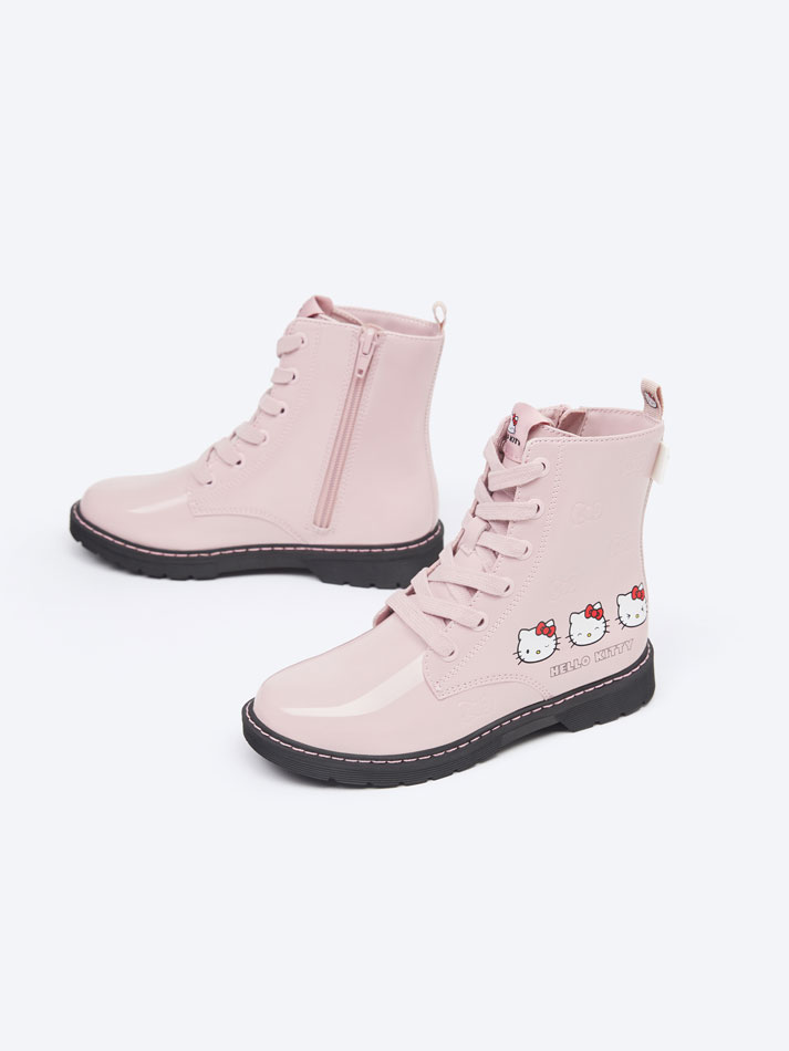 Bota Hello Kitty ©Sanrio de couro envernizado - Rosa