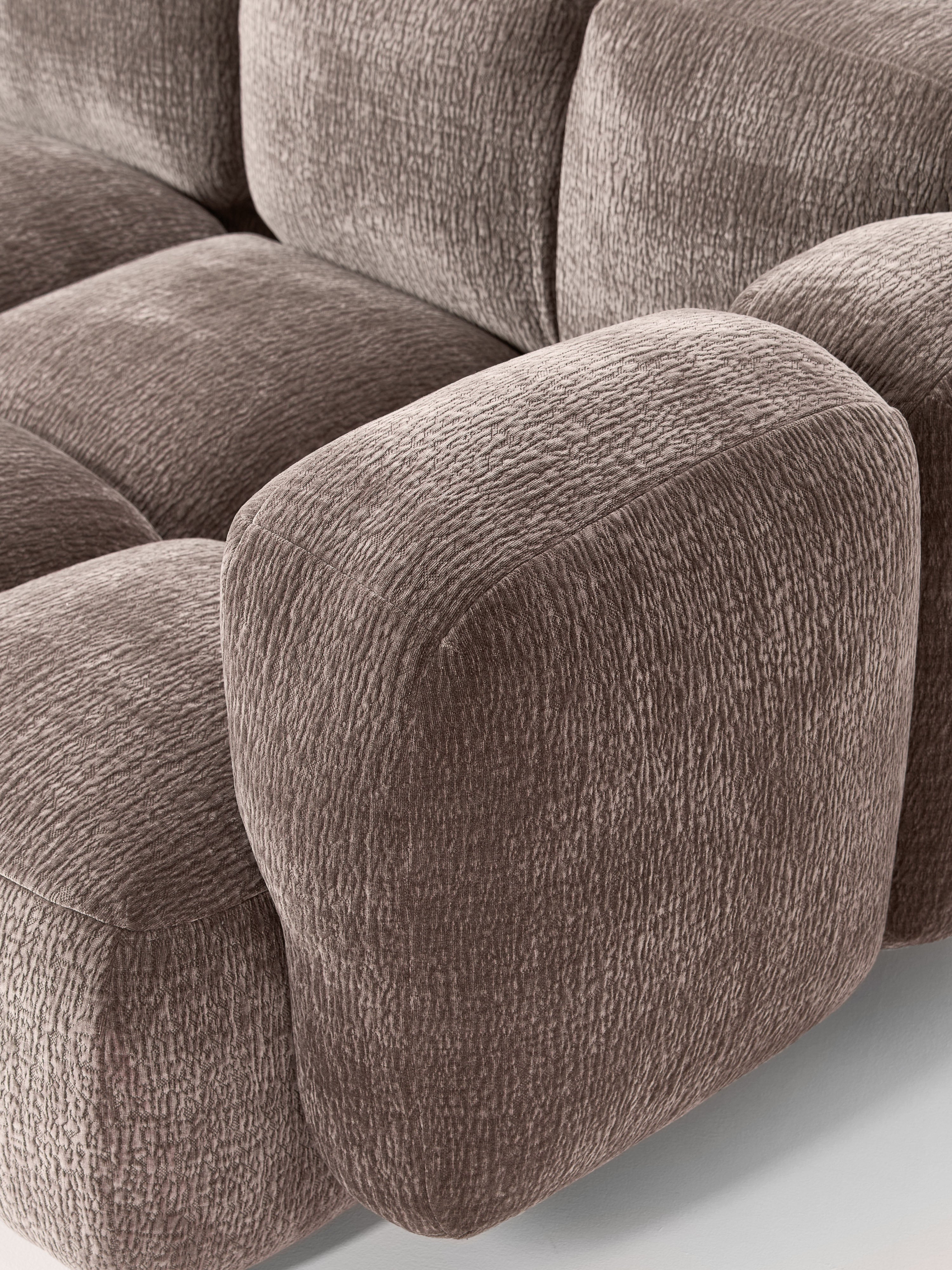 Modulaire bank Tayla (4-zits) met poef (links/rechts)