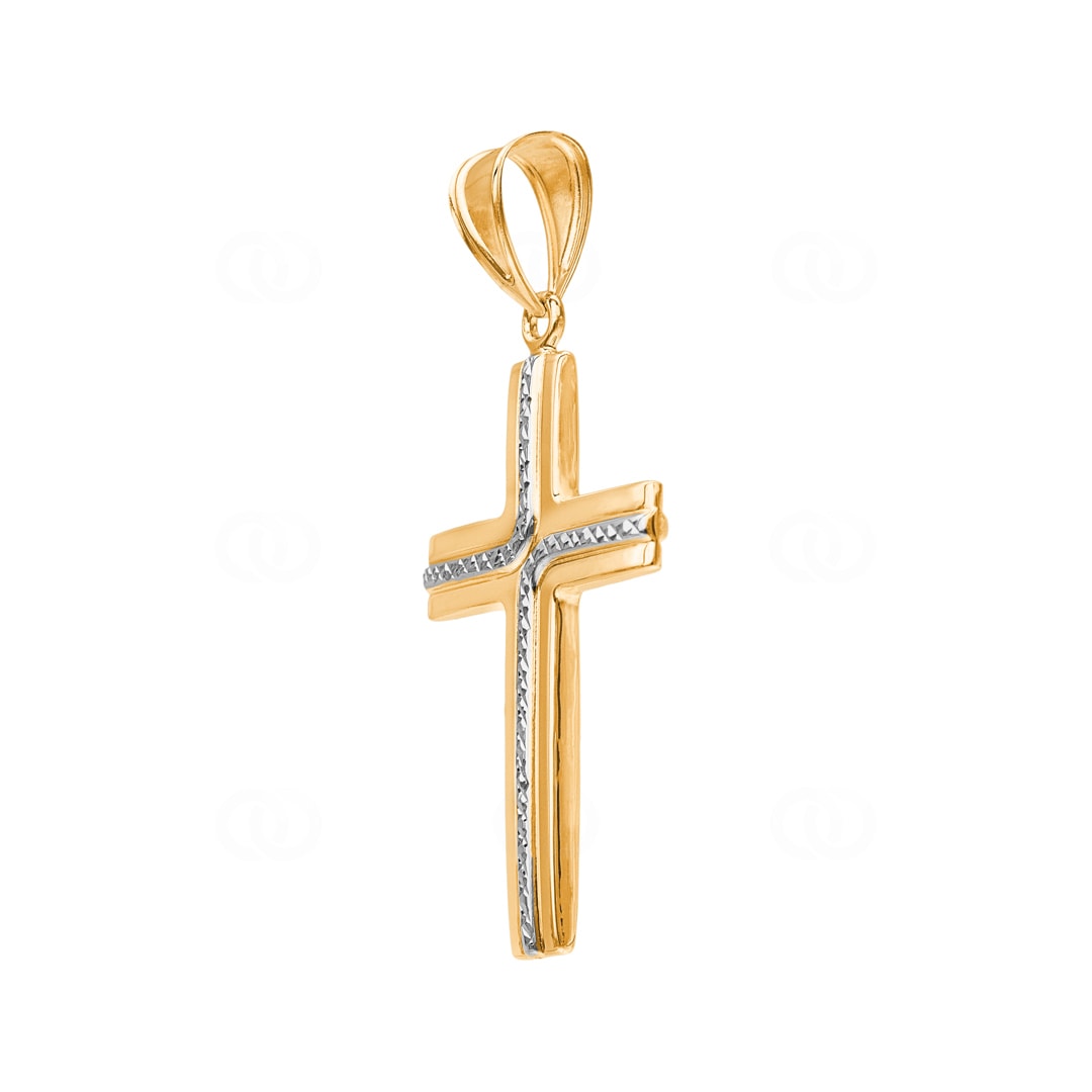 Anhänger 750/18 K Gelbgold Kreuz 50 x 30mm