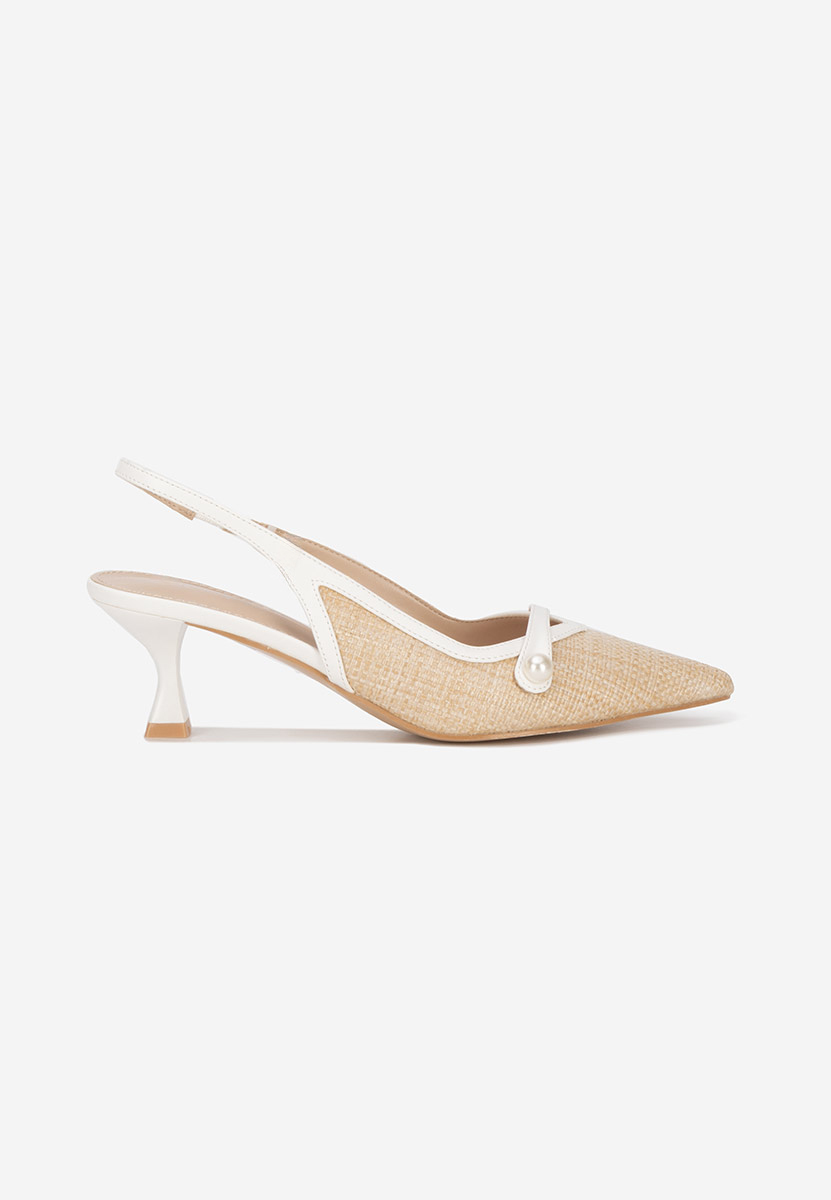 Chaussures à petit talon beige Clemenia V3