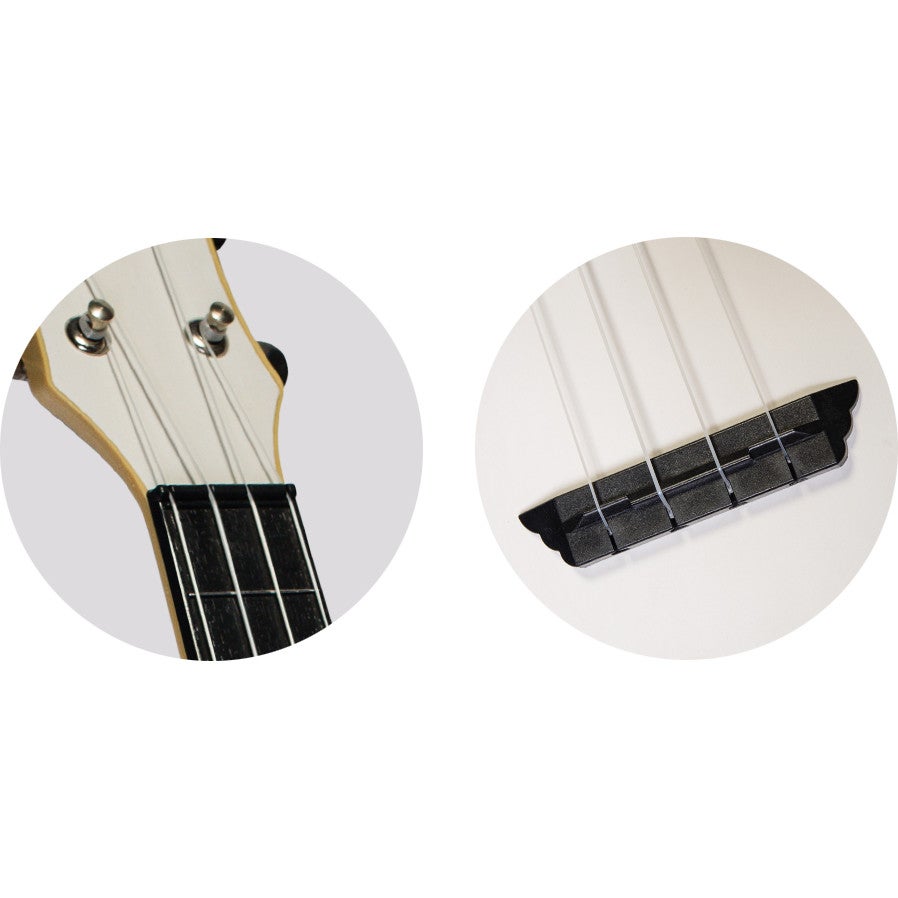 Flight Travel Series TUS35 White sopraan ukelele met gigbag