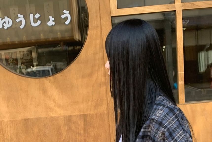 SeoulPop - Unisex geruit overhemd met lange mouwen en losse pasvorm