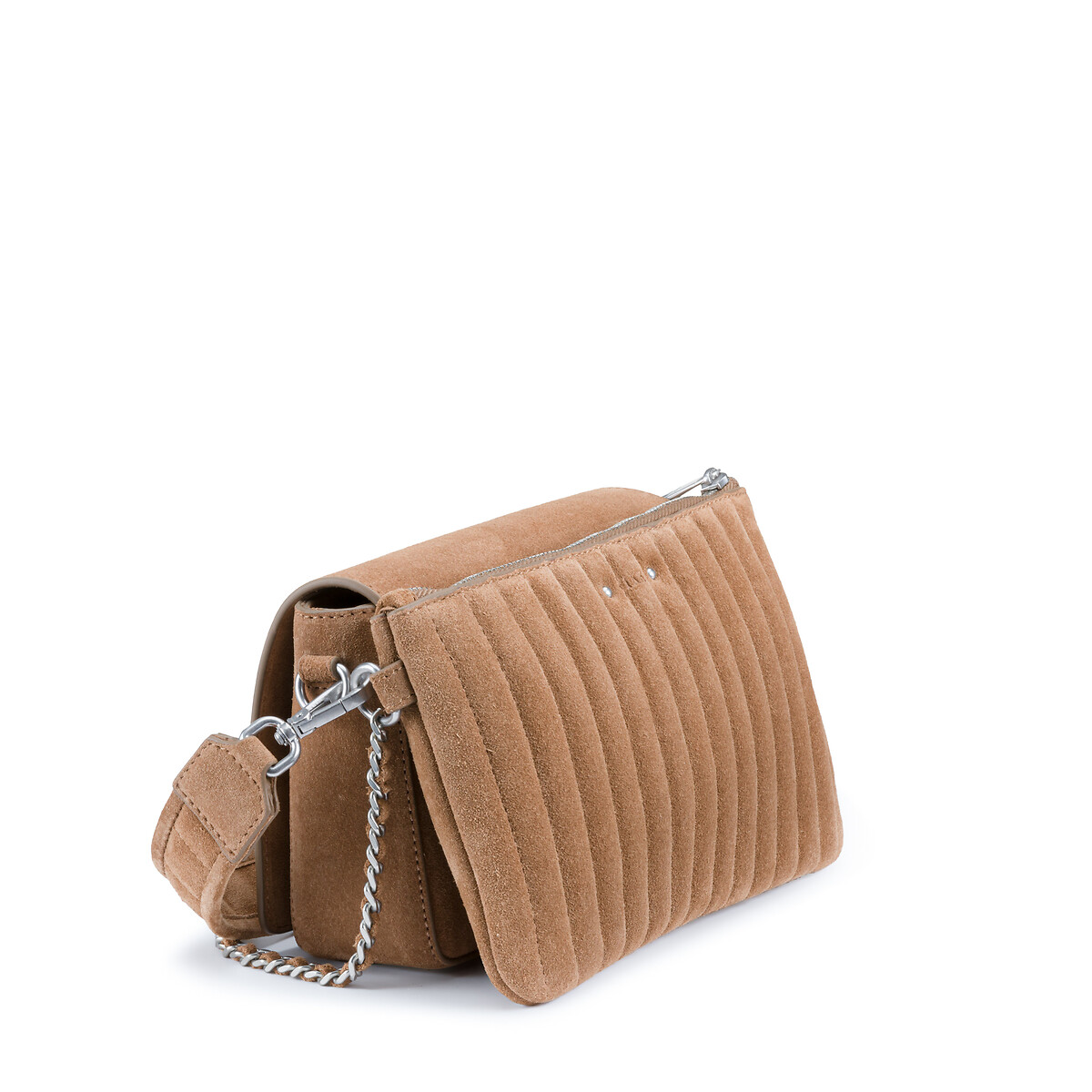Bolsa de mão IKKS com aba, em camurça, 111 Staten Island