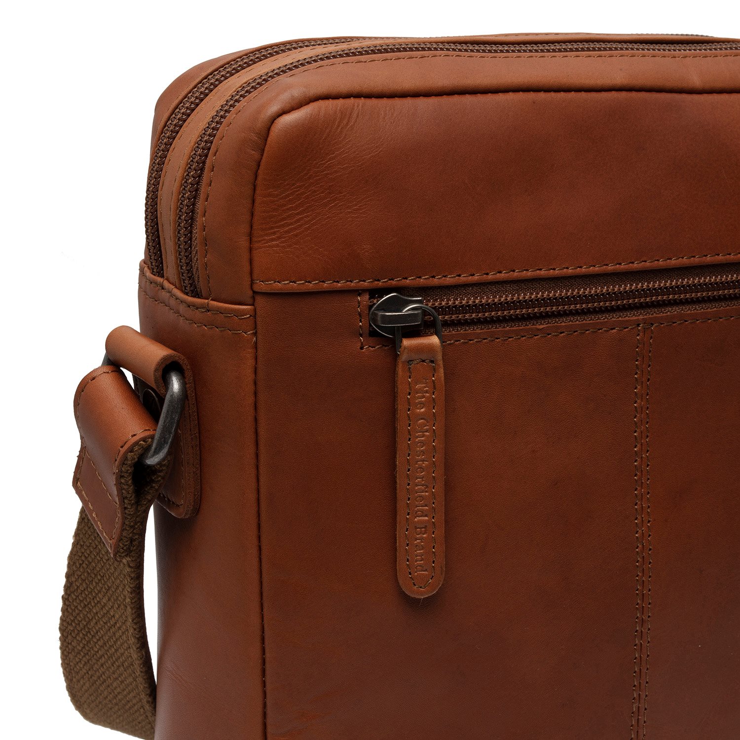 The Chesterfield Brand Arnhem Schoudertas cognac