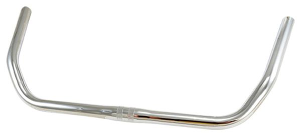 CINTRE VELO CITY ACIER D25.4 CHROME ERGOTEC L550MM HAUT.40MM 74° 636GR