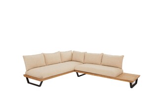 Garden FLAIR Loungeecke Garten OLIVIA 3-teilig Teak /beige