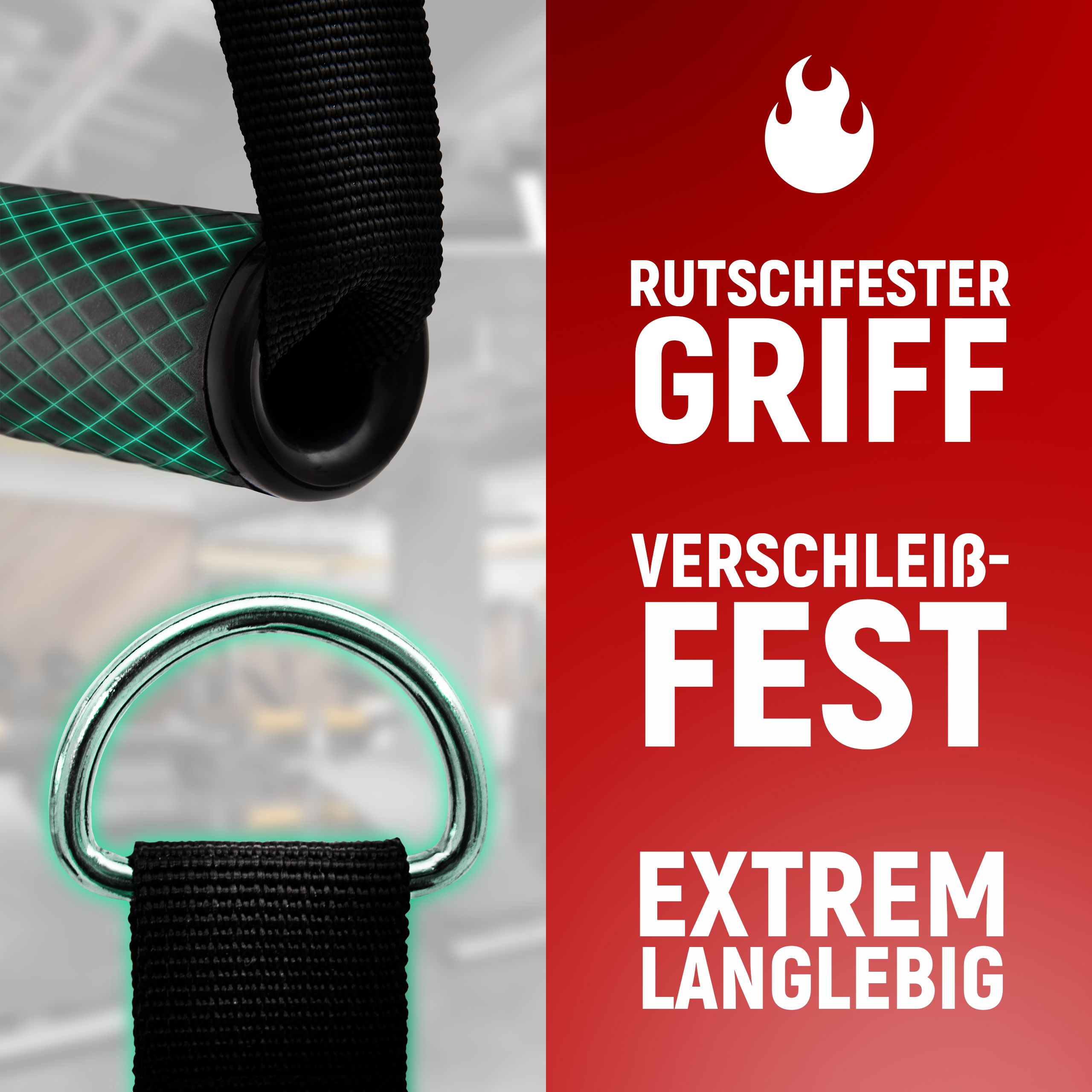 NEOLYMP 2er Set Fitnessbänder Griffe