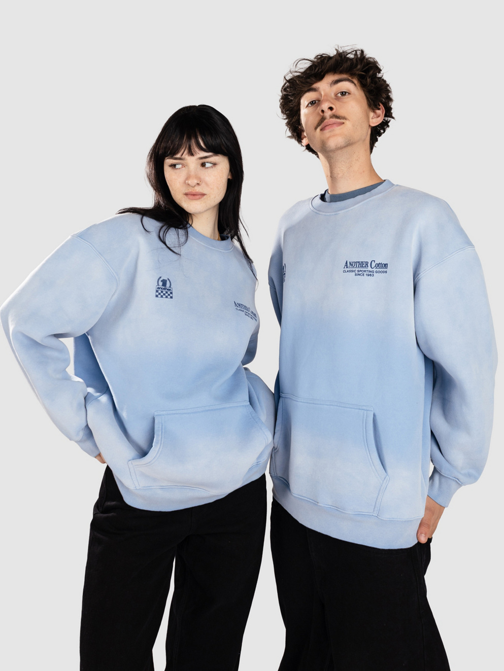Another Cotton Lab Another Day Oversized Washed Sweater blue