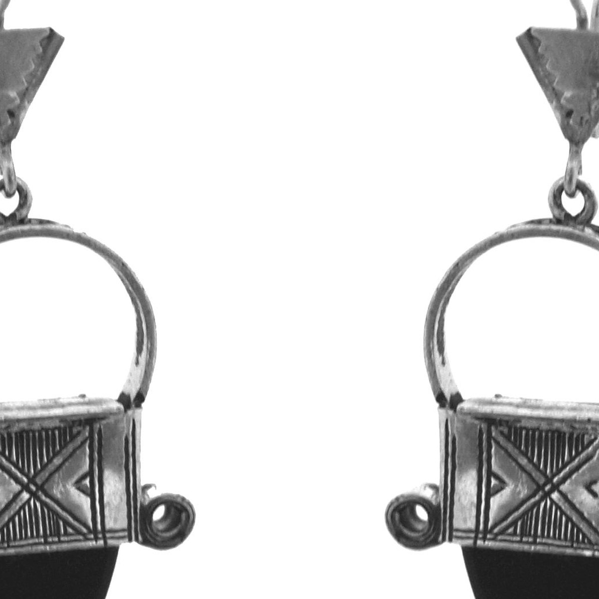 Boucles d'oreilles en argent ethnique
