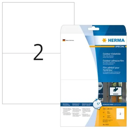 HERMA Outdoor Etiketten, weiß, 210 x 148mm, 20 Stück
