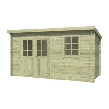 Tuinhuis Danna 380x230 olijfgroen