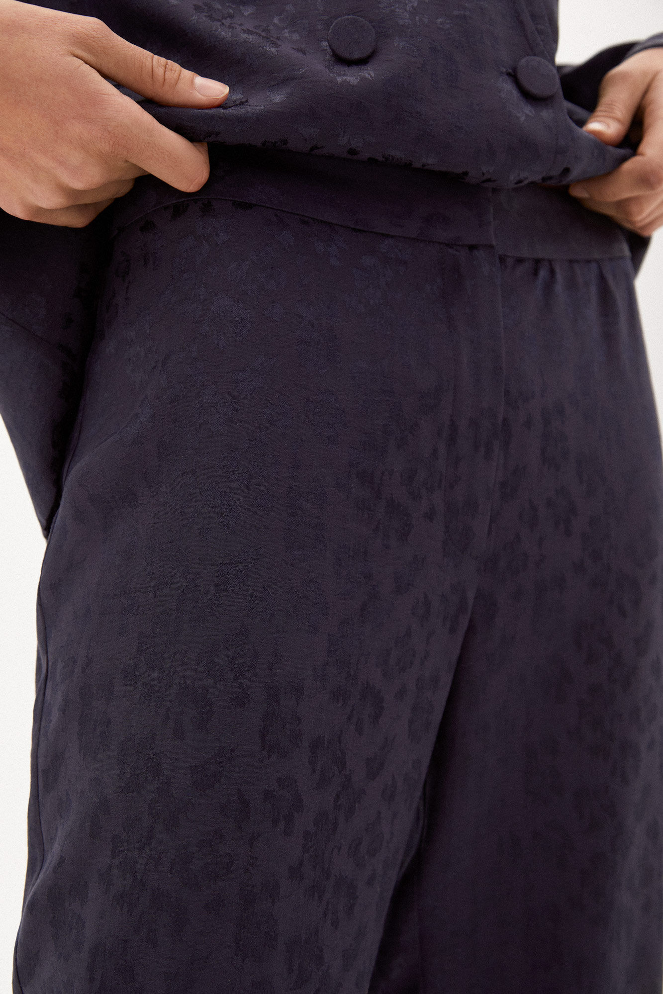 Calça de alfaiataria Paige Jacquard - Azul