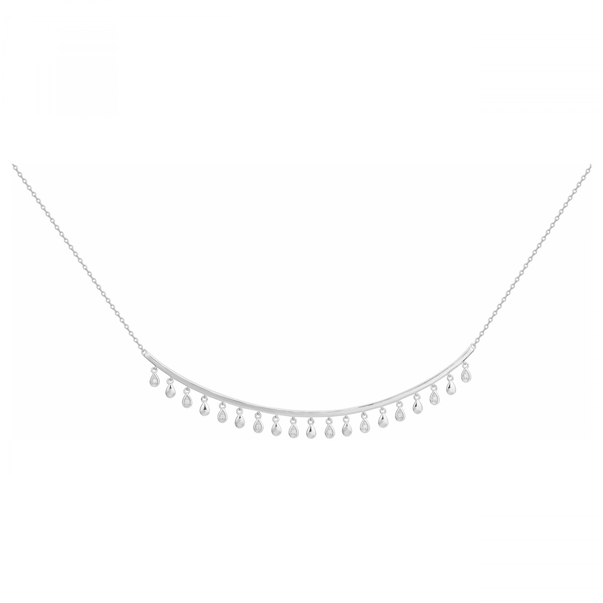 Collier multi-motifs en Argent avec oxyde de zirconium blanc
